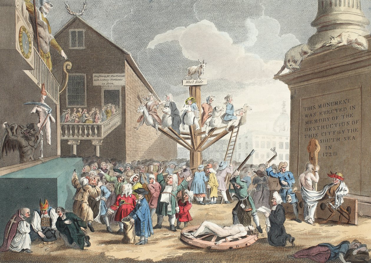 Emblematisk tryk af Sydhavet, illustration fra 