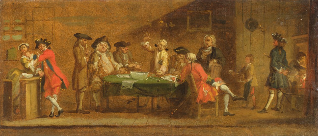 Figurer i et værtshus eller kaffehus, 1720