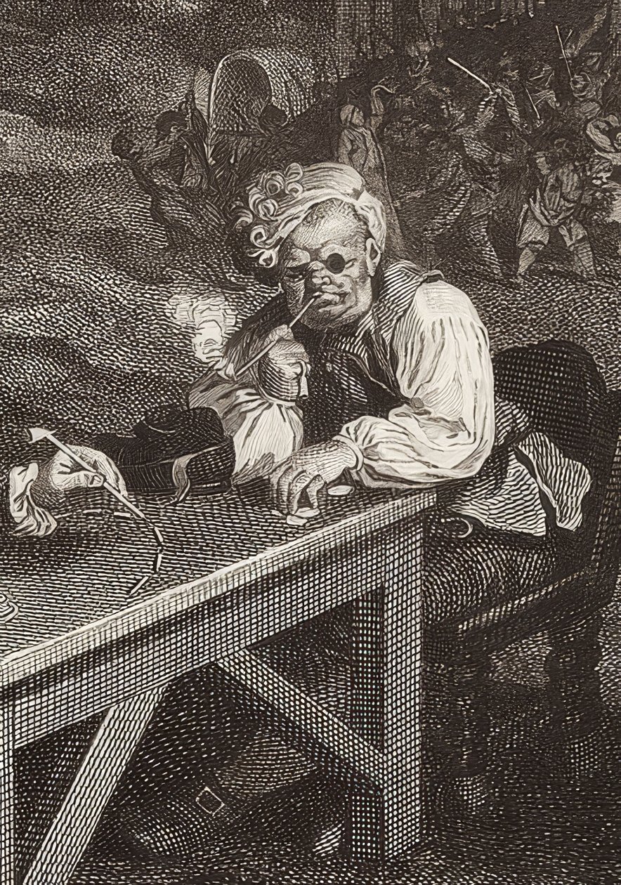 Fire aftryk af et valg / De almindelige valg. Ark 2: Indsamling af stemmer / Fang stemmer (detaljer, se også billede nummer 51281). 1757 af William Hogarth