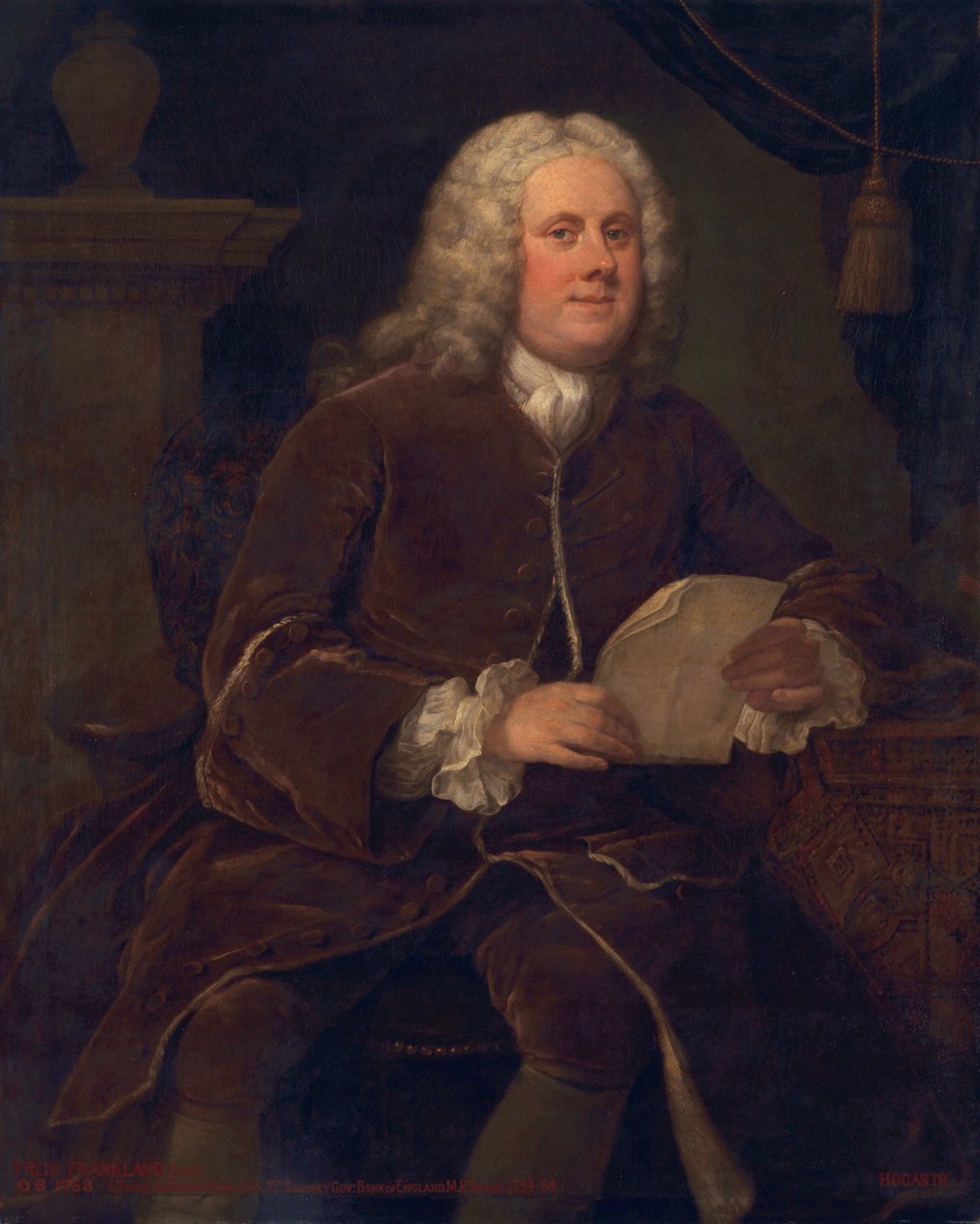 Frederick Frankland, ca. 1739-40 af William Hogarth