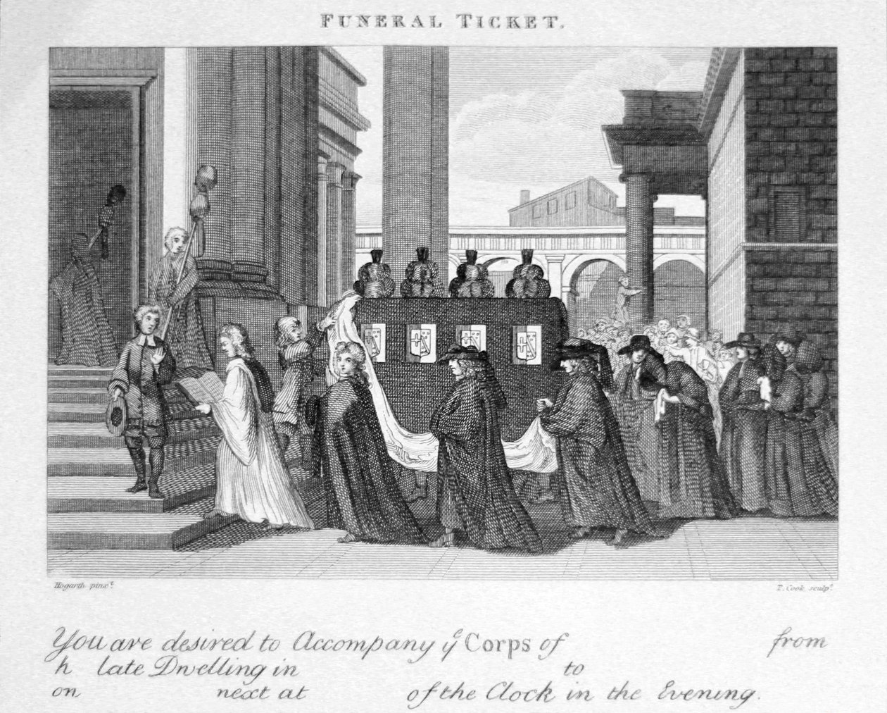 Begravelsesbillet af William Hogarth af William Hogarth