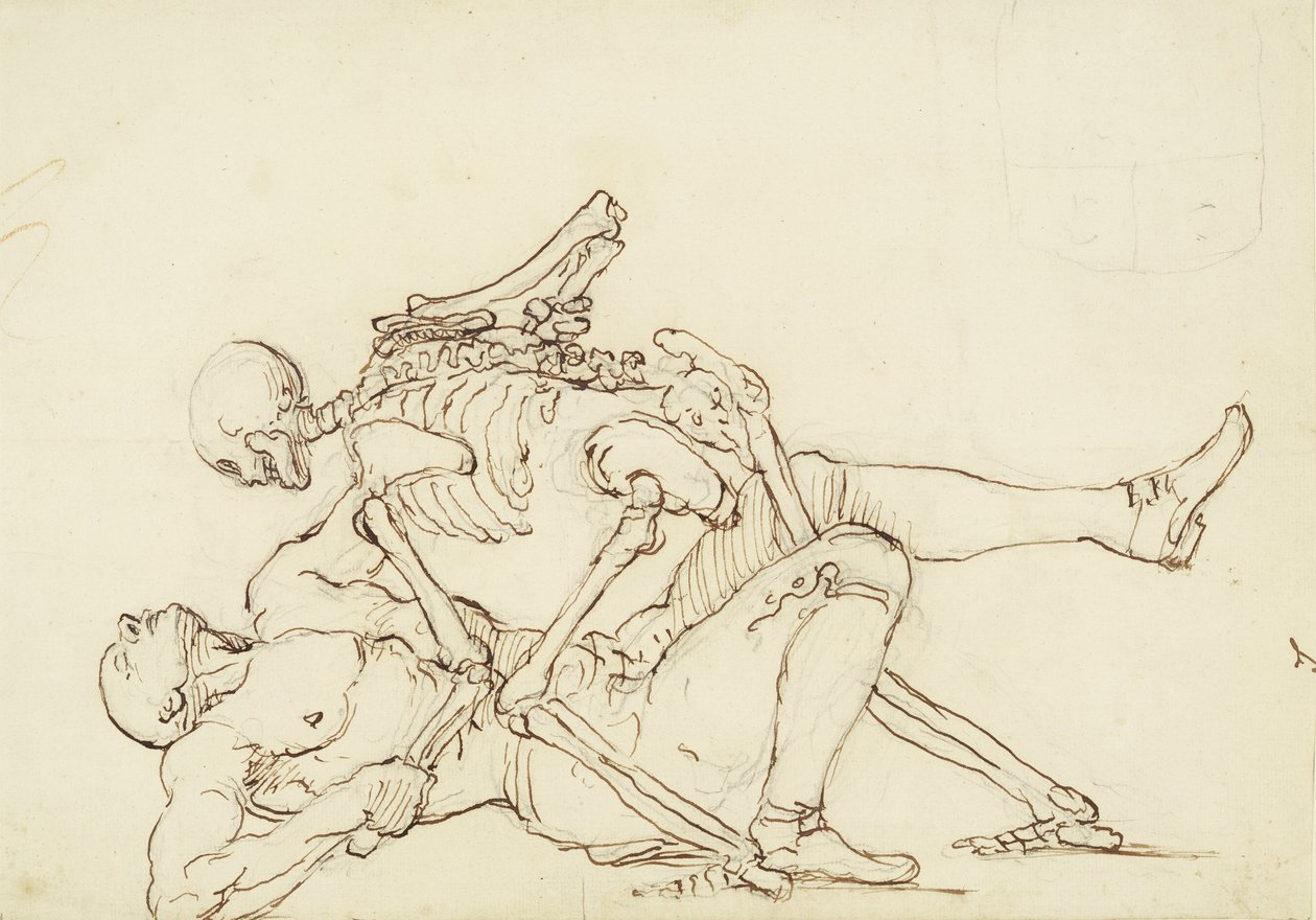 George Taylors Epitafium, ca. 1750 (pen og blæk over grafit på papir) af William Hogarth