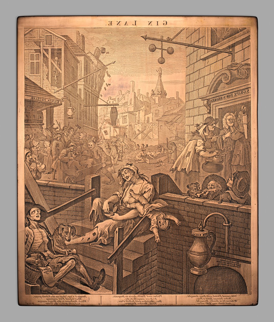 Gin Lane af William Hogarth