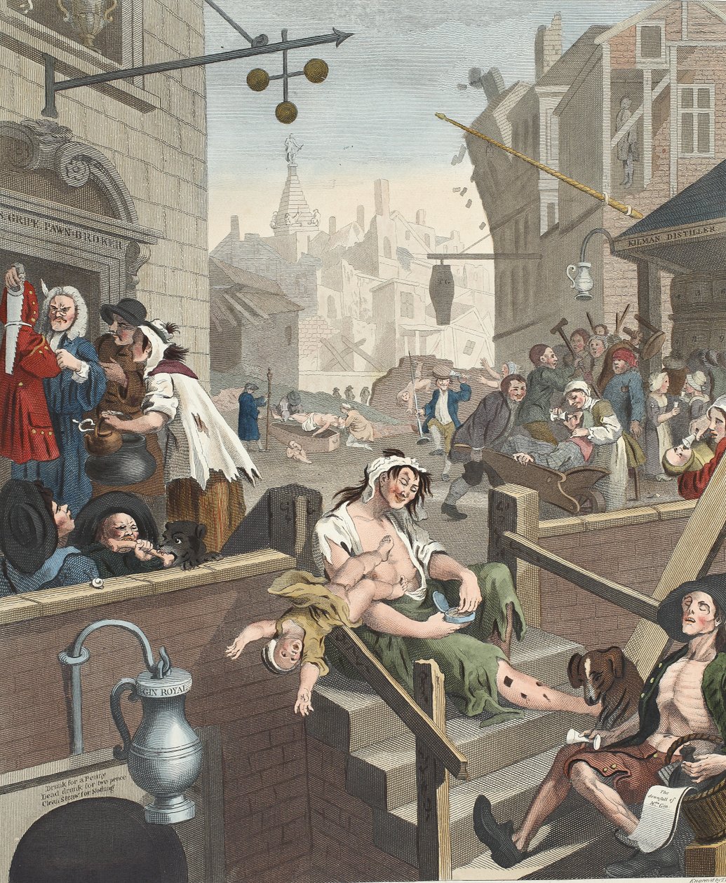 Gin Lane, illustration fra 