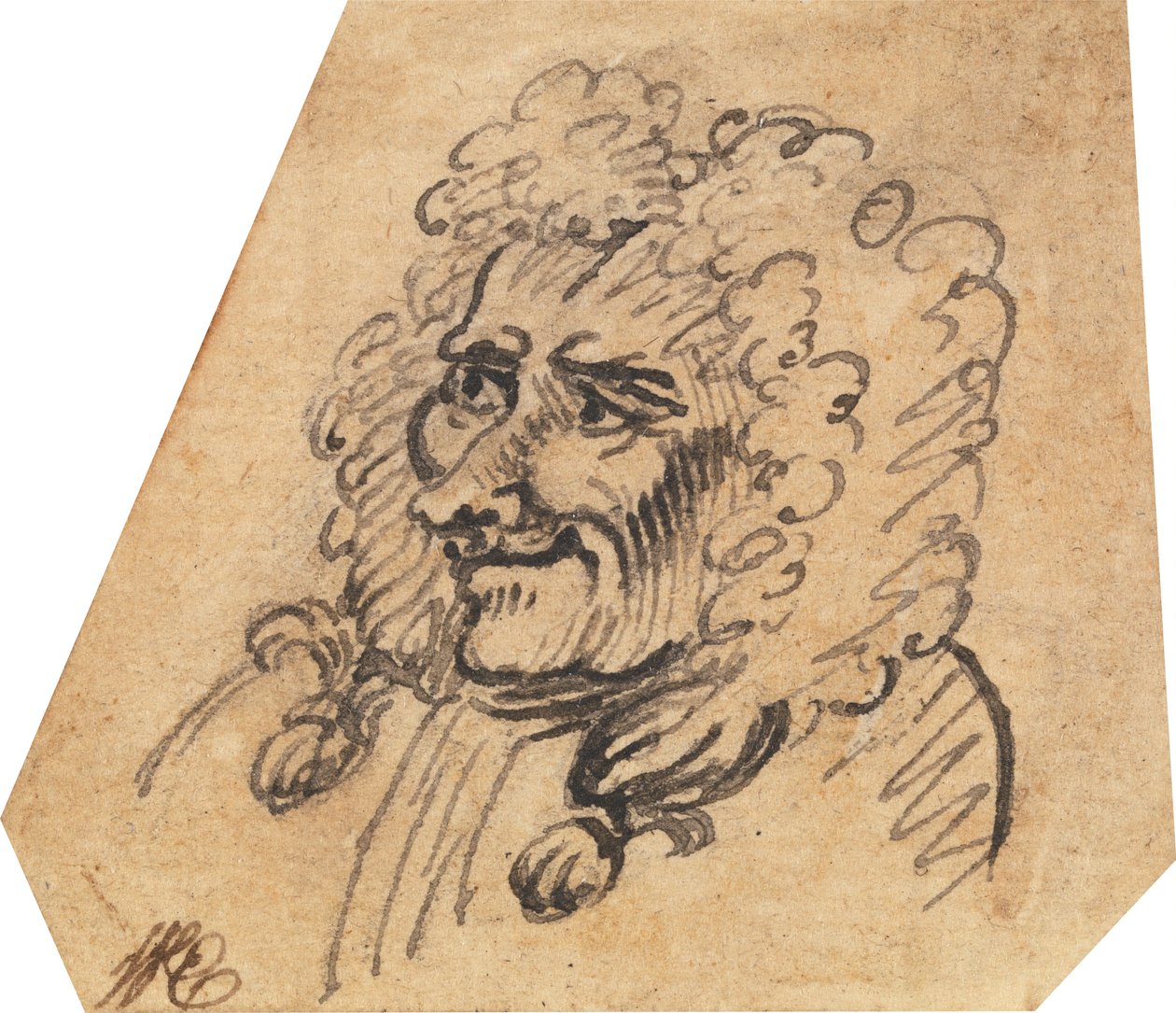 Grotesker Männerkopf af William Hogarth