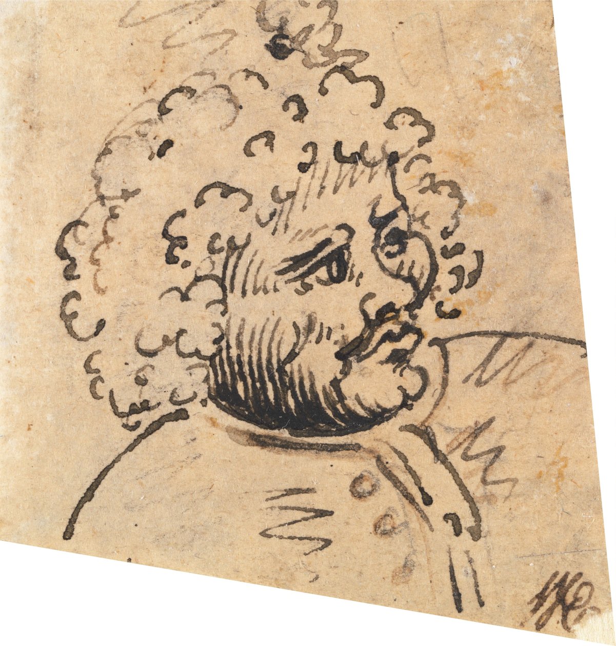 Grotesker Männerkopf af William Hogarth