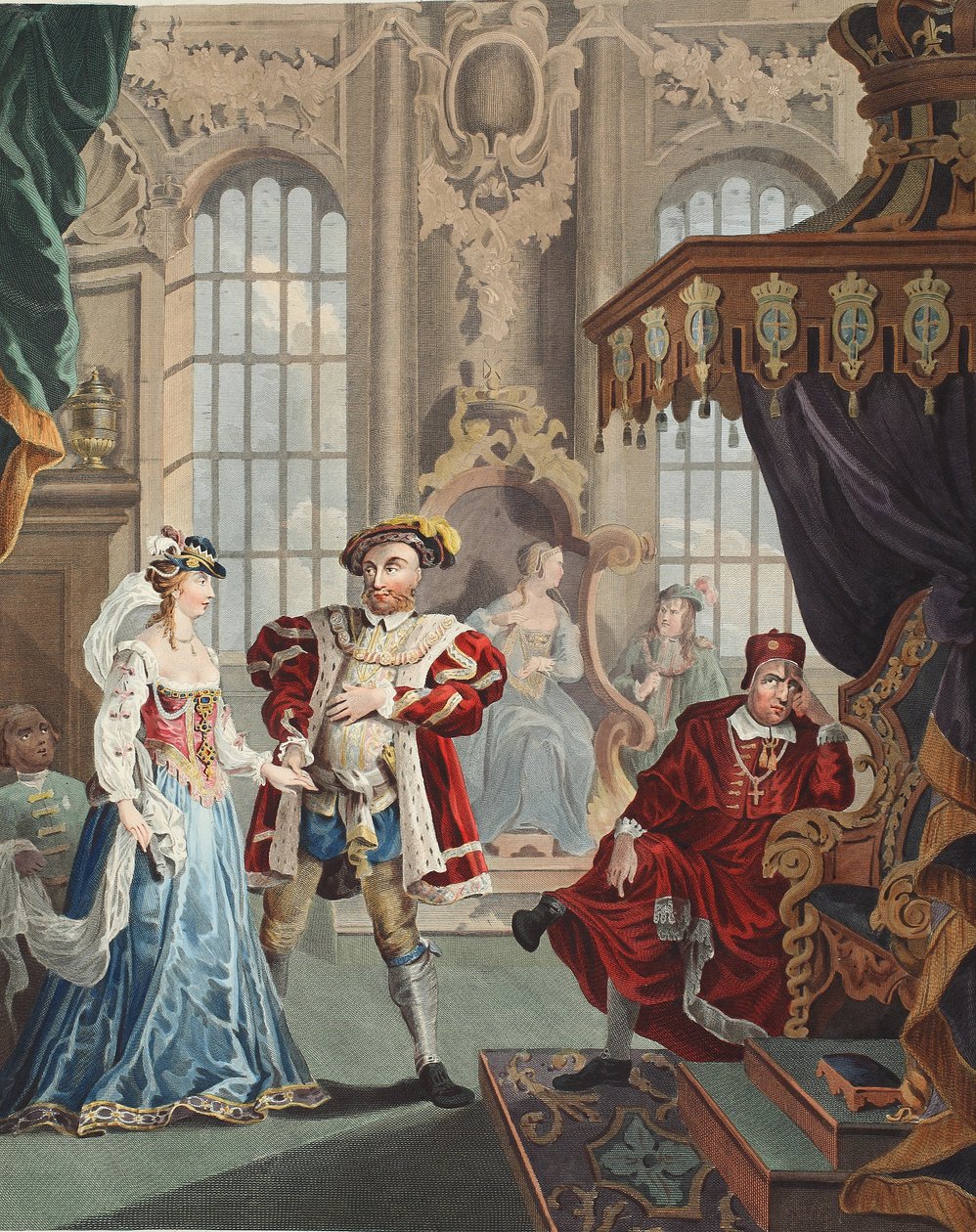 Henry VIII og Anne Boleyn, illustration fra 