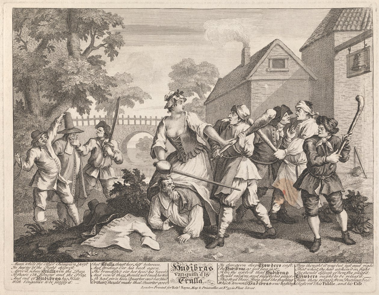 Hudibras besejret af Trulla af William Hogarth