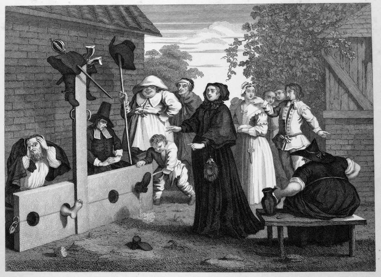 Hudibras og Ralpho i aktierne af William Hogarth