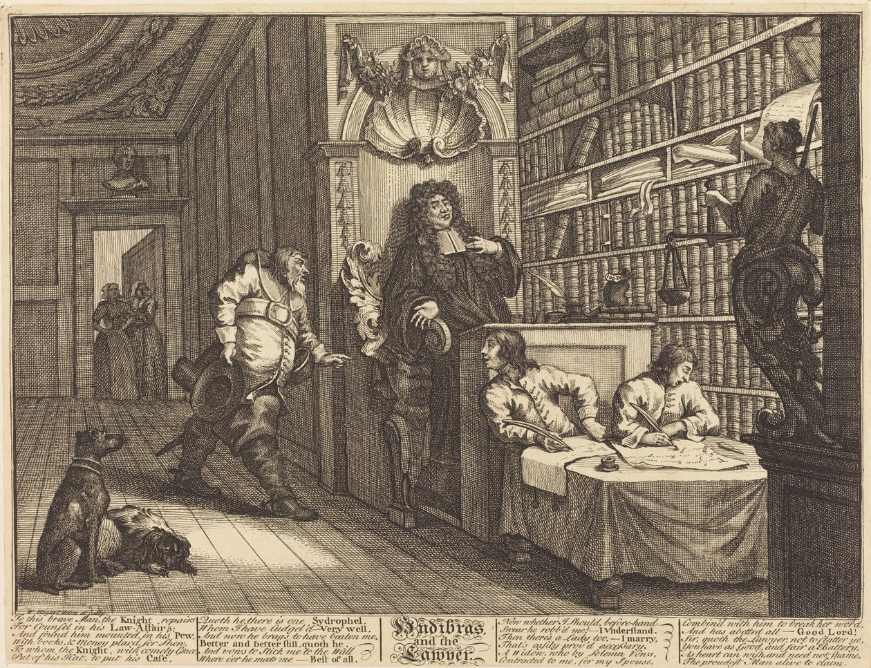 Hudibras og advokaten af William Hogarth