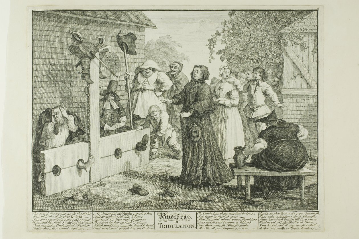 Hudibras i trængsel, plade seks fra Hudibras af William Hogarth