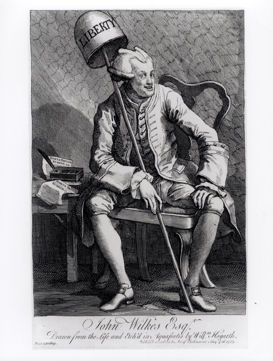 John Wilkes (1727-97) 1763 af William Hogarth