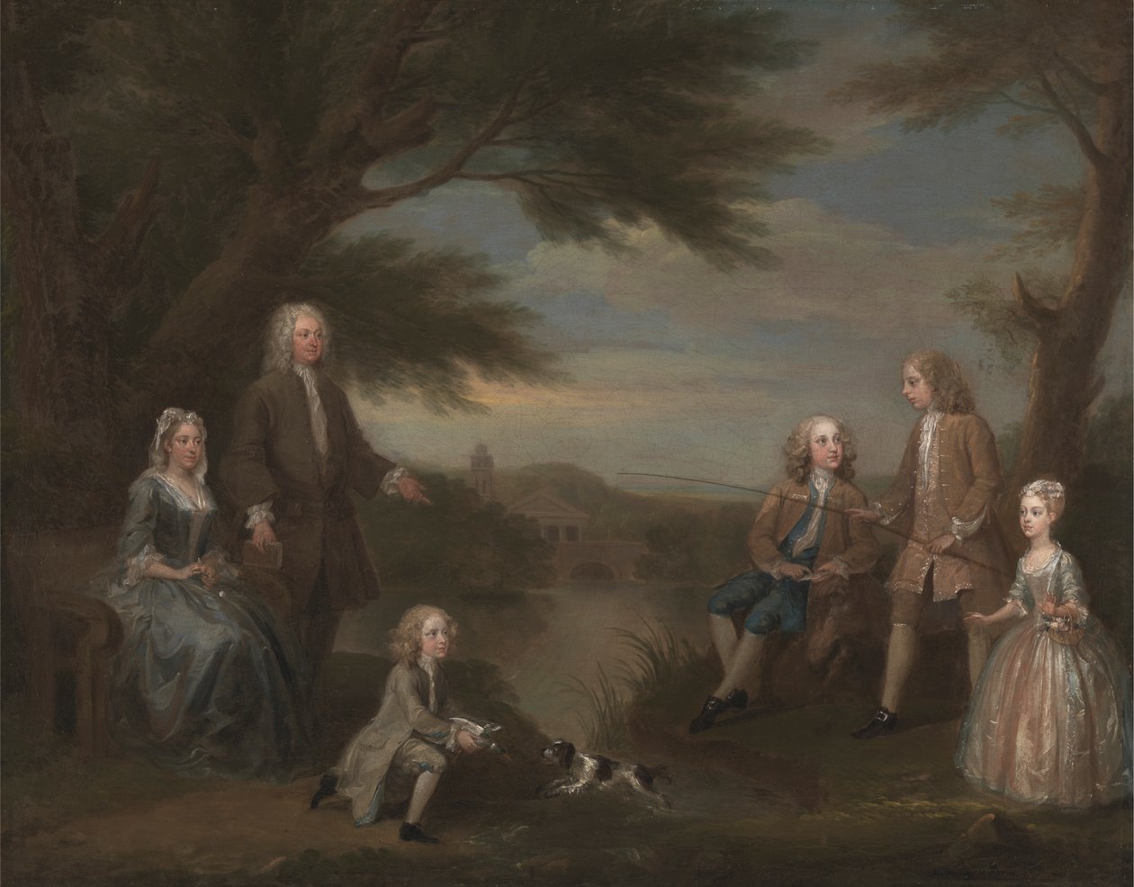 John og Elizabeth Jeffreys og deres børn af William Hogarth