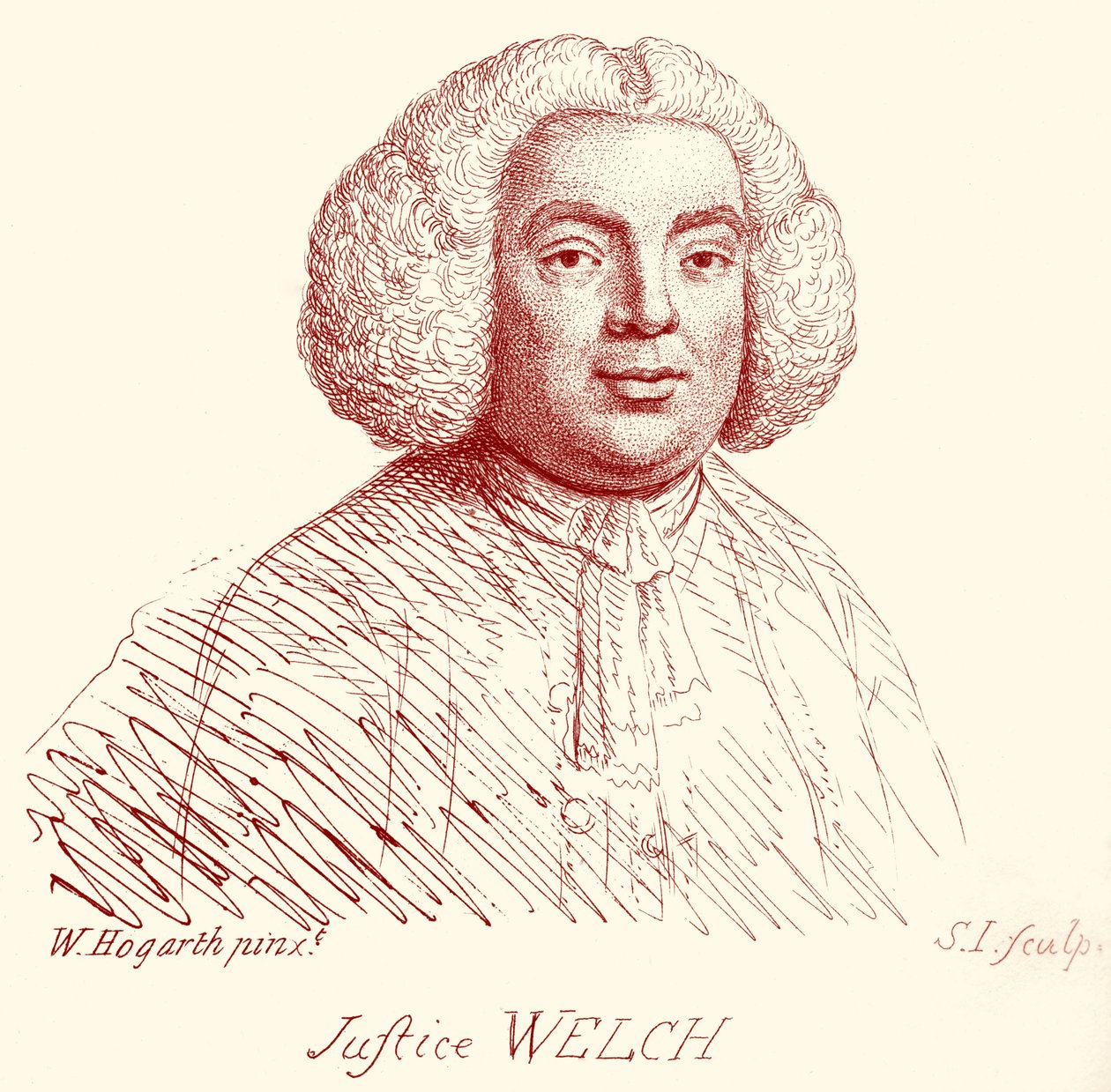 Justice Welch - portræt af William Hogarth af William Hogarth