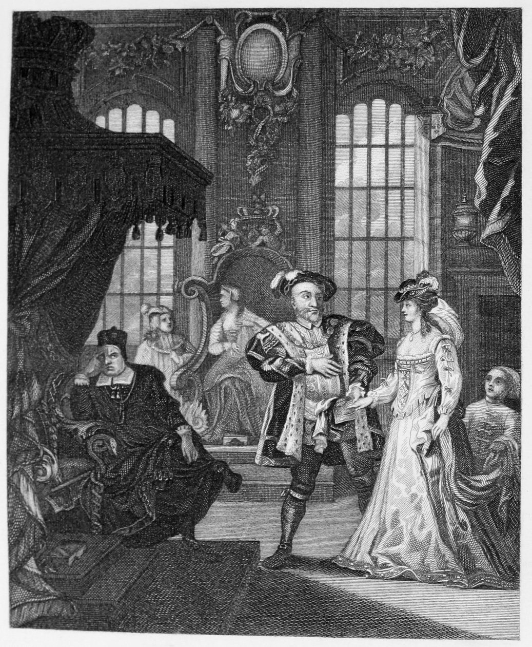 Kong Henrik V111 og Anna Boleyne af William Hogarth