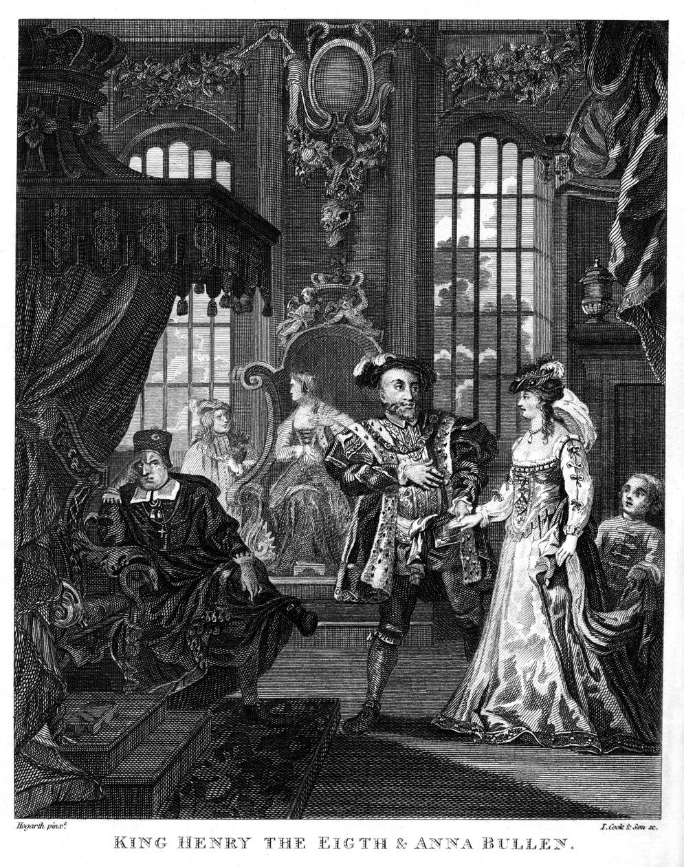 Kong Henry VIII og Anne Boleyn af William Hogarth af William Hogarth