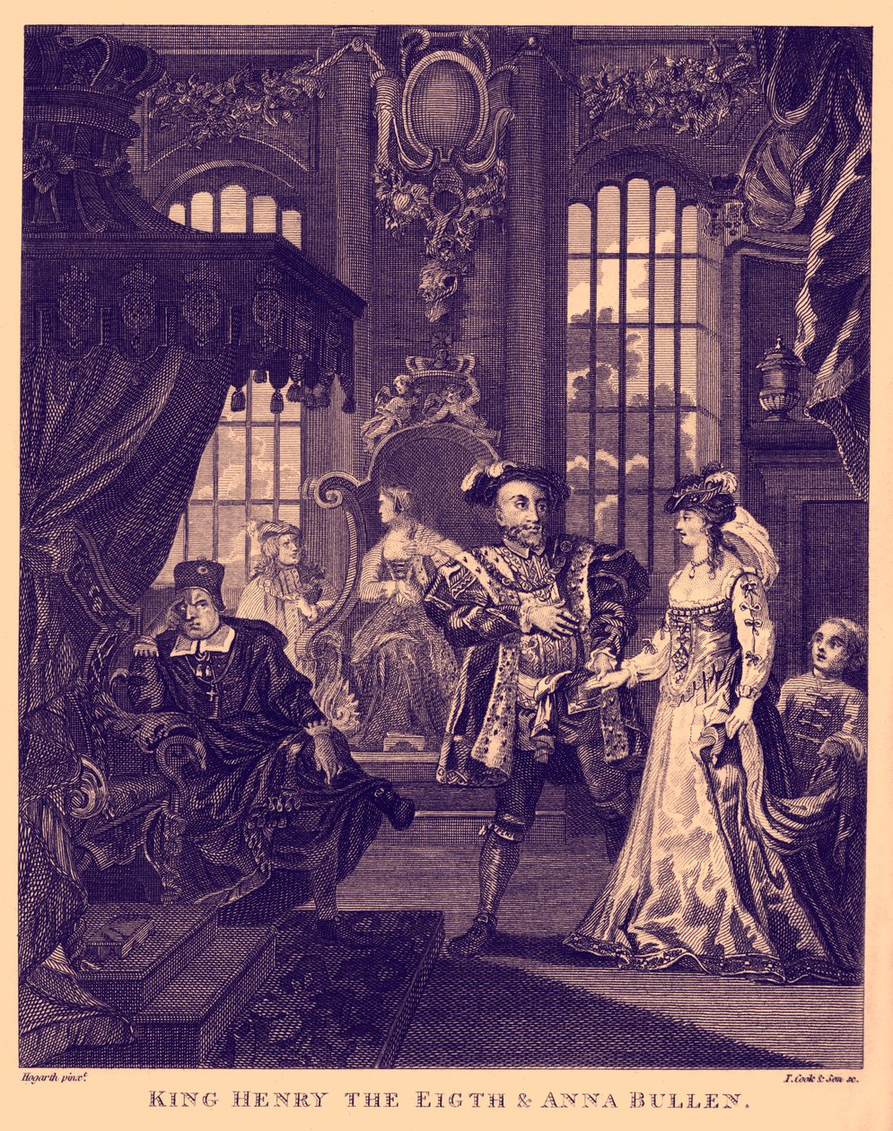 Kong Henry VIII og Anne Boleyn af William Hogarth af William Hogarth