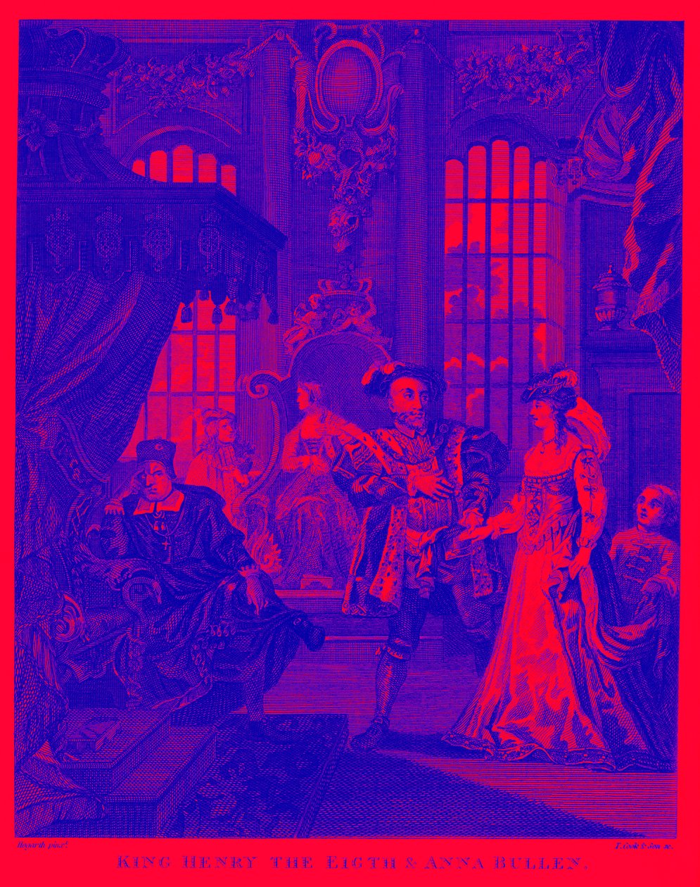 Kong Henry VIII og Anne Boleyn af William Hogarth af William Hogarth