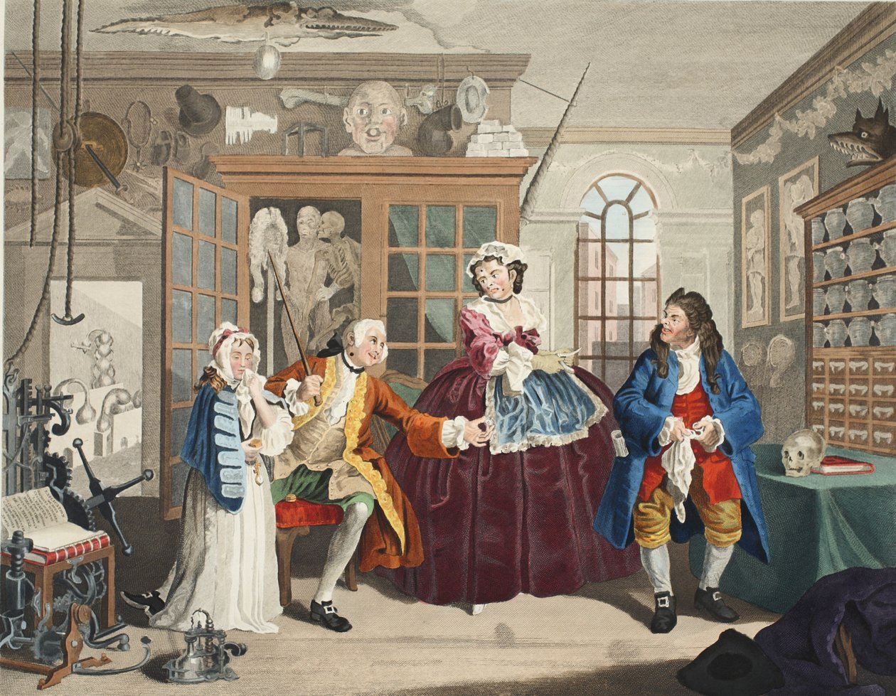 Ægteskab a la Mode, Plade III, The Inspection, illustration fra 