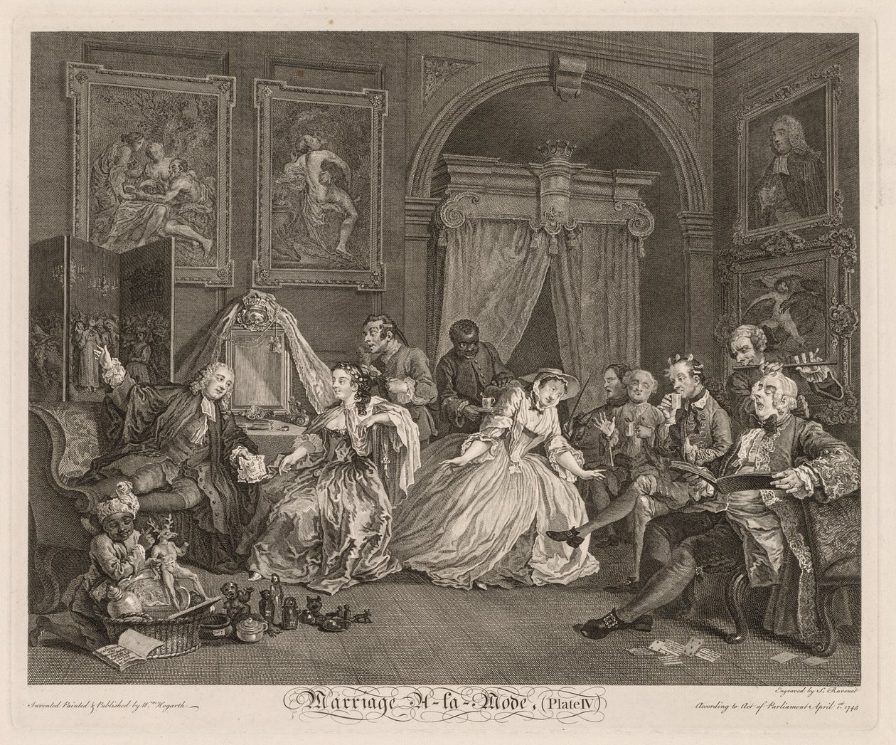 Moderigtigt ægteskab: Toiletscenen af William Hogarth