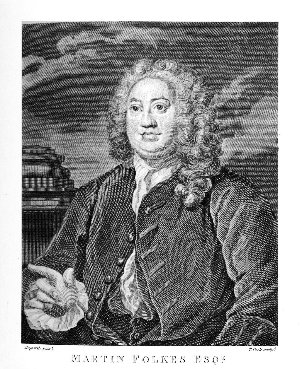 Martin Folkes esq. af William Hogarth af William Hogarth