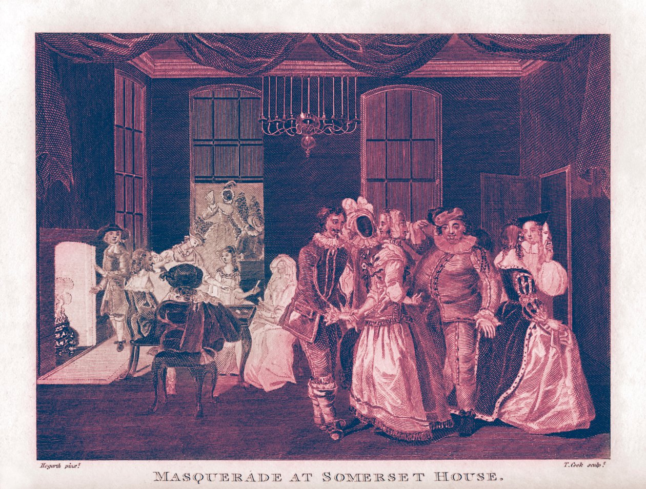 Maskerade i Somerset House af William Hogarth af William Hogarth