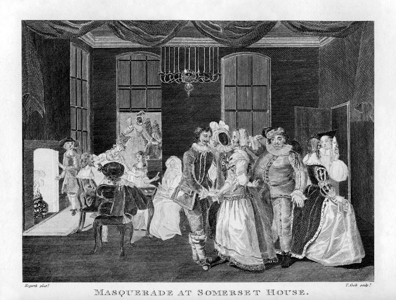 Maskerade i Somerset House af William Hogarth af William Hogarth