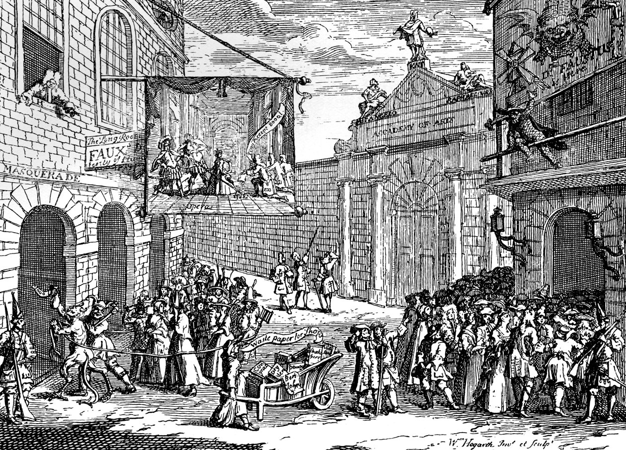 Maskerader og operaer, 1724. af William Hogarth