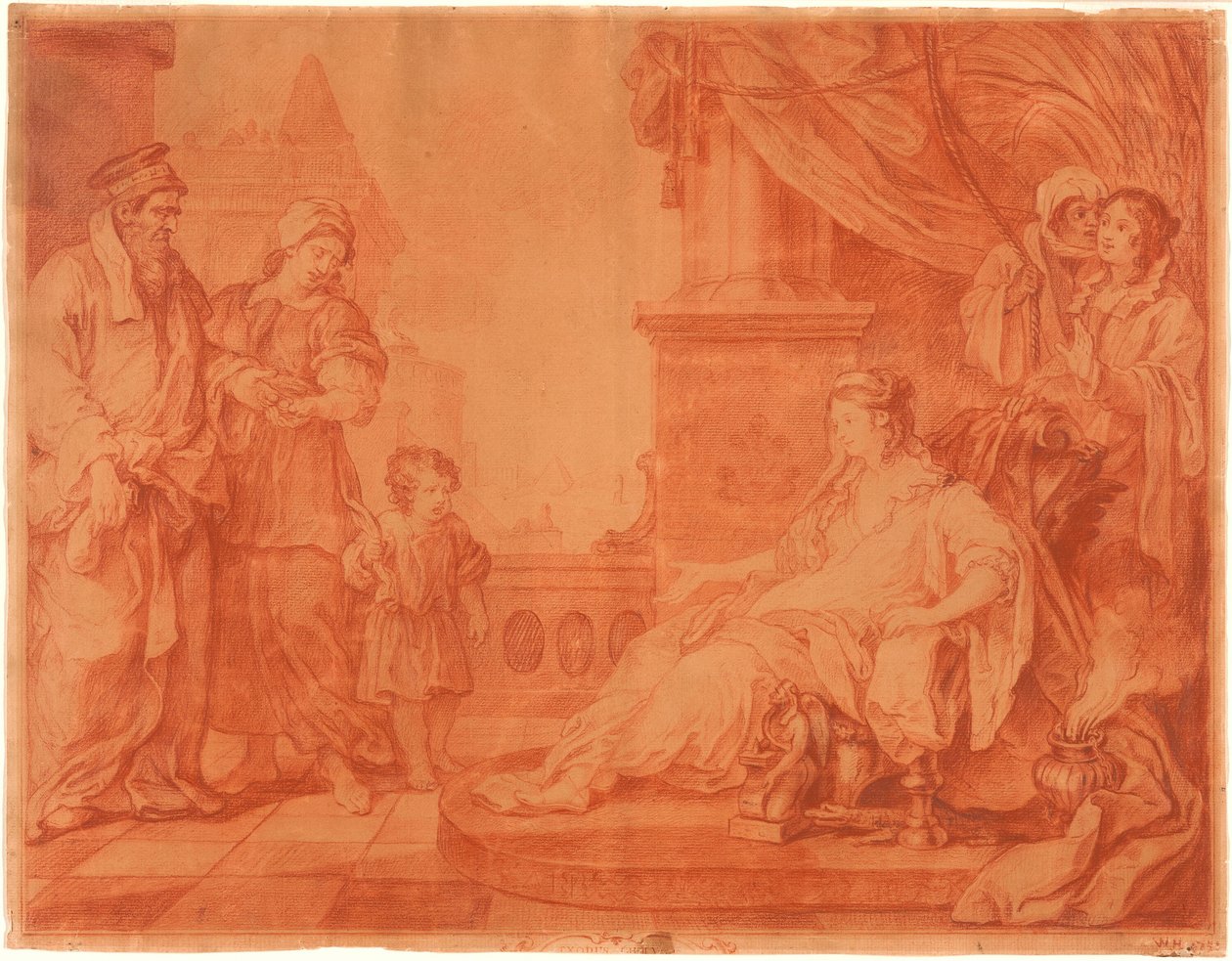 Moses bragt til Faraos Datter af William Hogarth