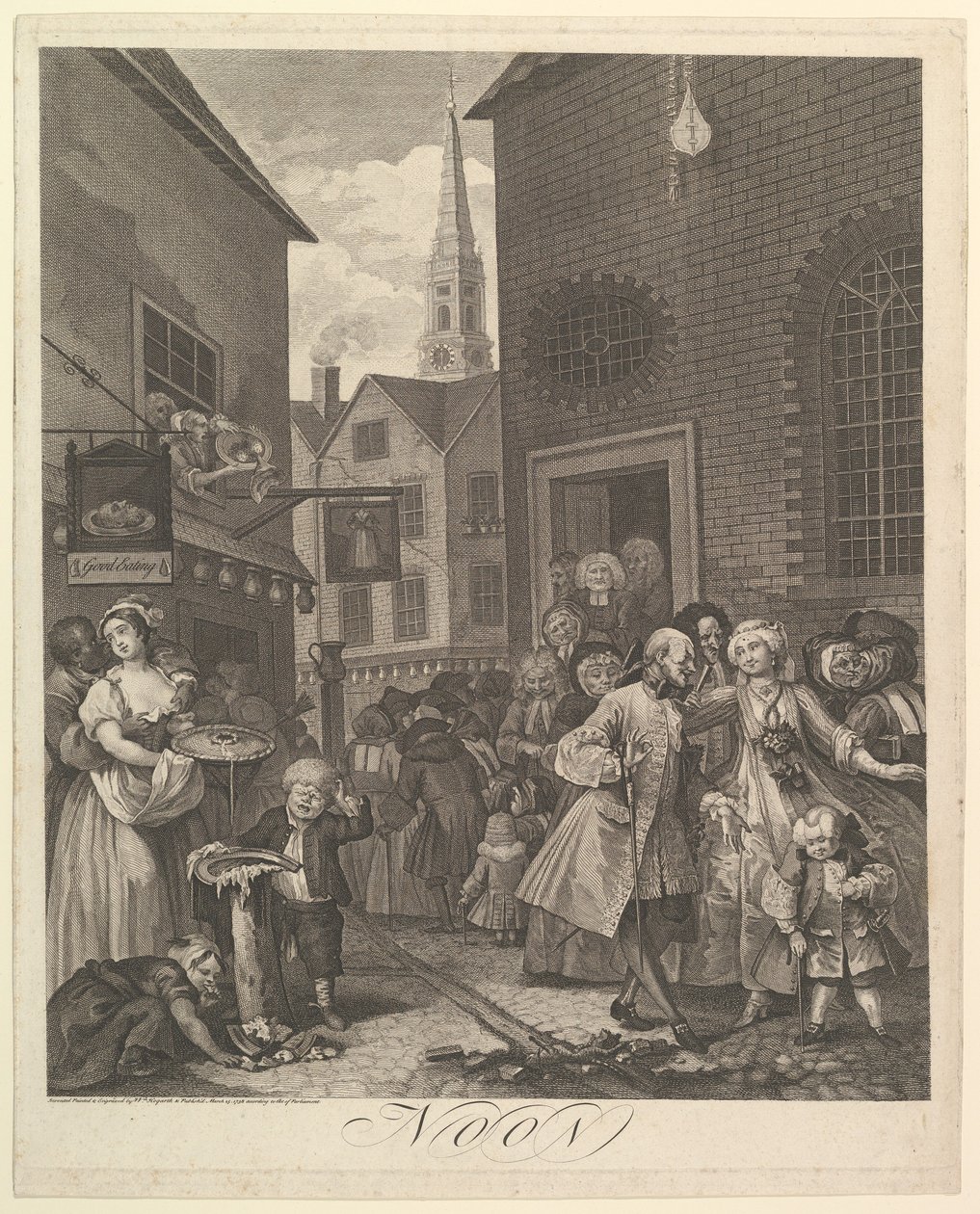 Middag de fire gange på dagen, 25. marts 1738. af William Hogarth