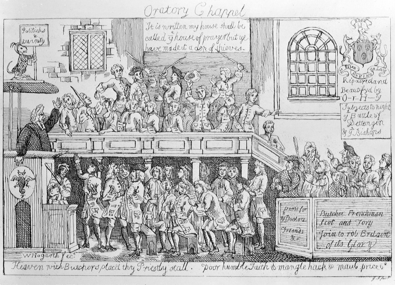 Oratorisk kapel, ca. 1746 af William Hogarth