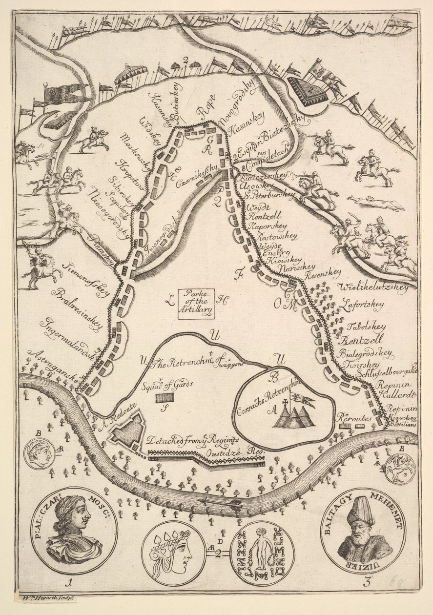 Parke of the Artillary Aubry de La Mottrayes rejser gennem Europa, Asien og int..., 1723-24. af William Hogarth