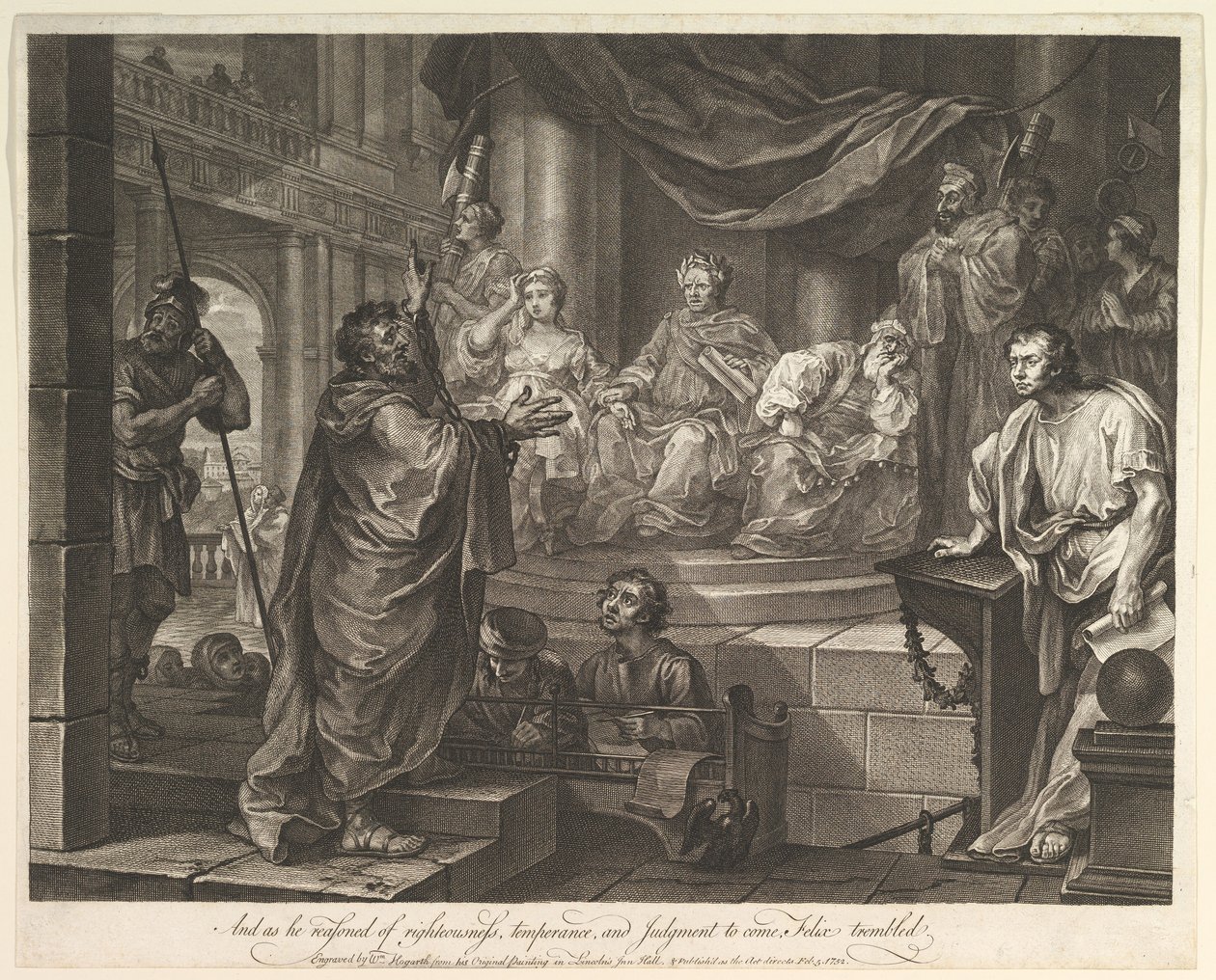 Paul Before Felix, 5. februar 1752. af William Hogarth
