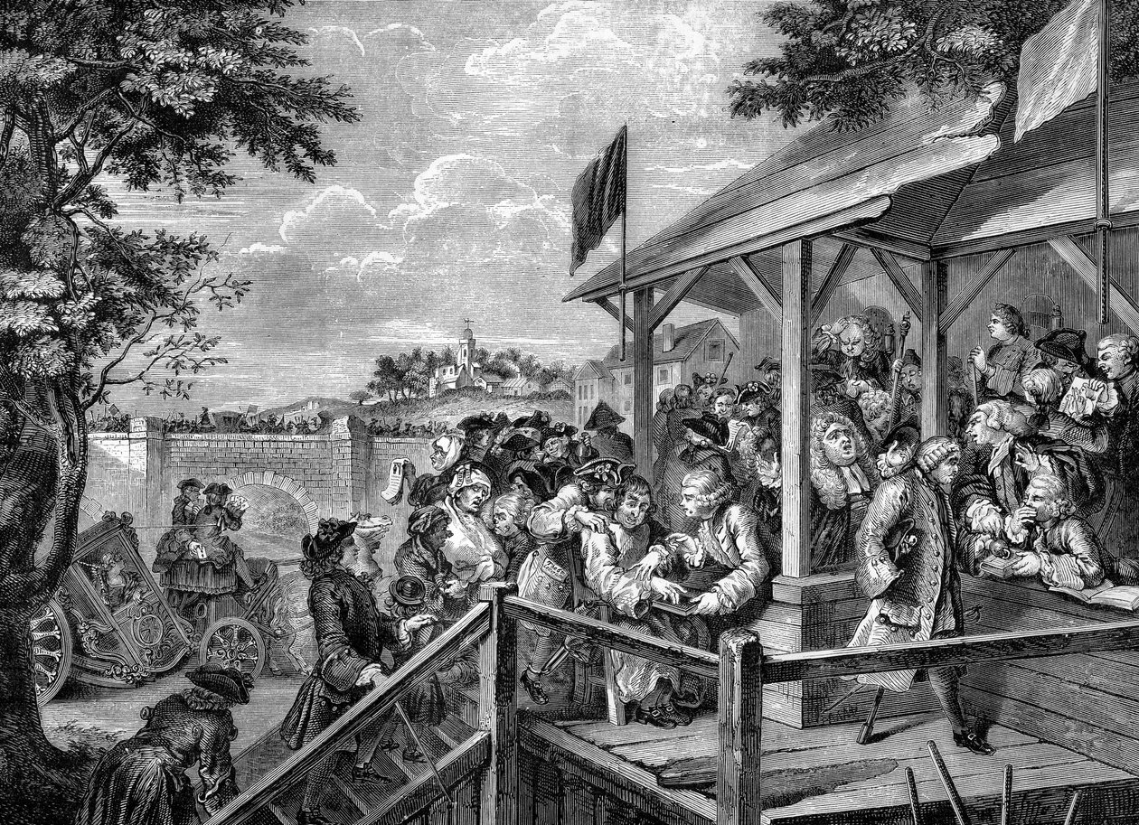 Afstemning ved et valg af William Hogarth af William Hogarth