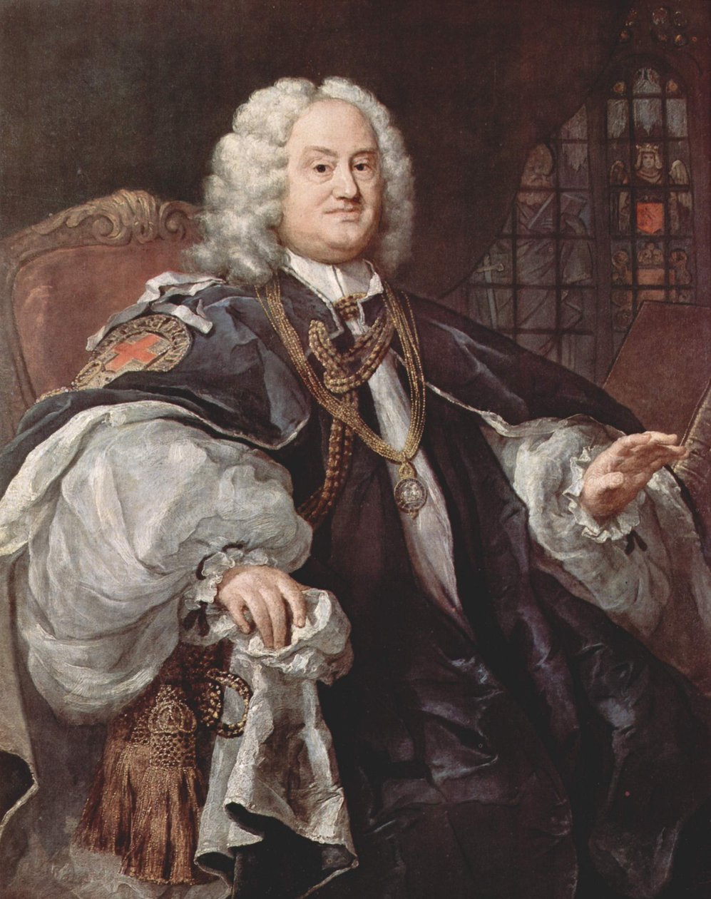 Portræt af Benjamin Hoadly (1676-1761), engelsk præst, var skiftevis biskop af Bangor, Hereford, Salisbury og Winchester. af William Hogarth