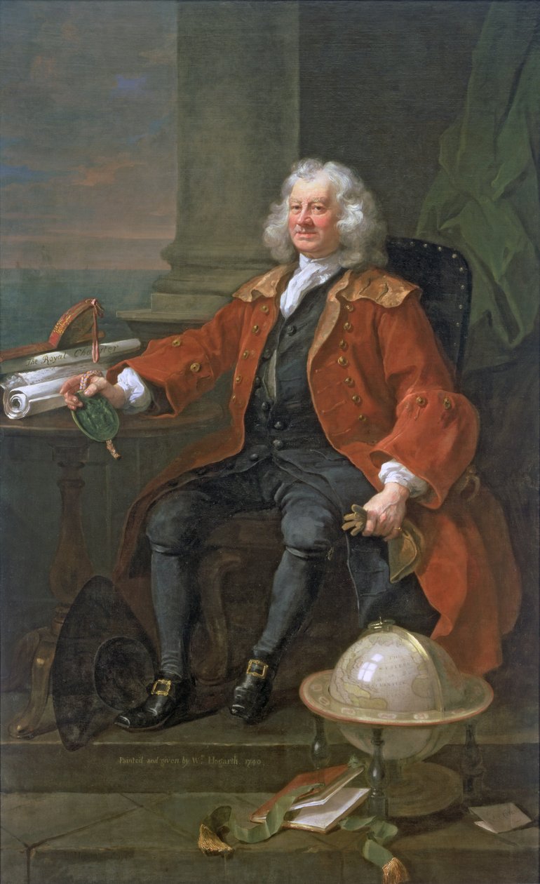 Portræt af kaptajn Coram (ca. 1668-1751) 1740 af William Hogarth