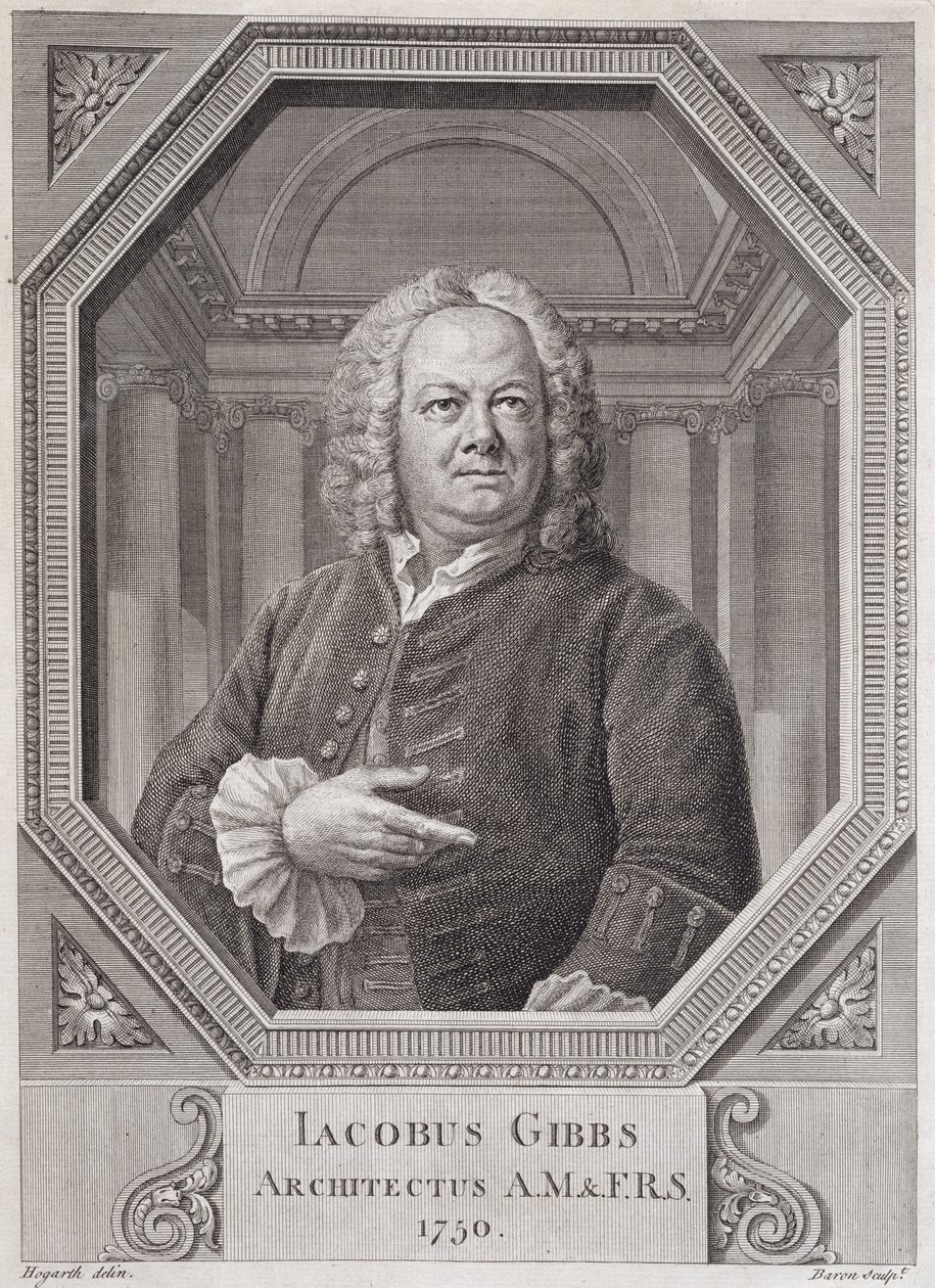 Portræt af James Gibbs (1682-1754) fra 