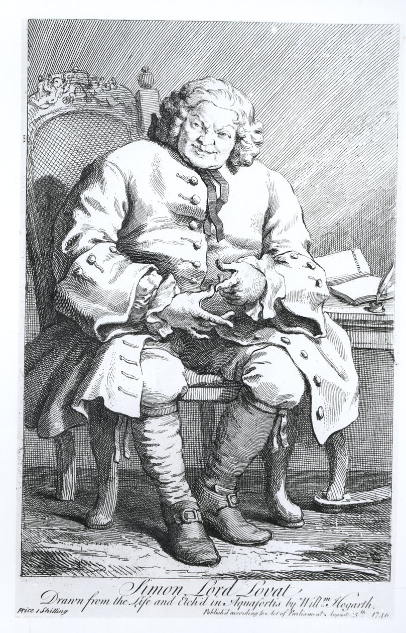 Portræt af Simon Fraser, Lord Lovat (ca. 1667-1747) 25. august 1746 af William Hogarth