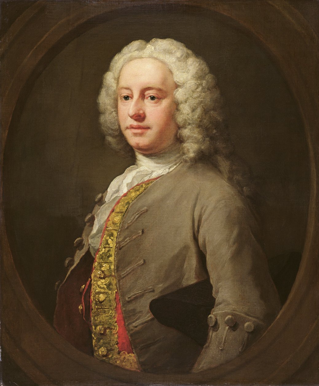 Portræt af en ukendt mand, cc.1740 af William Hogarth