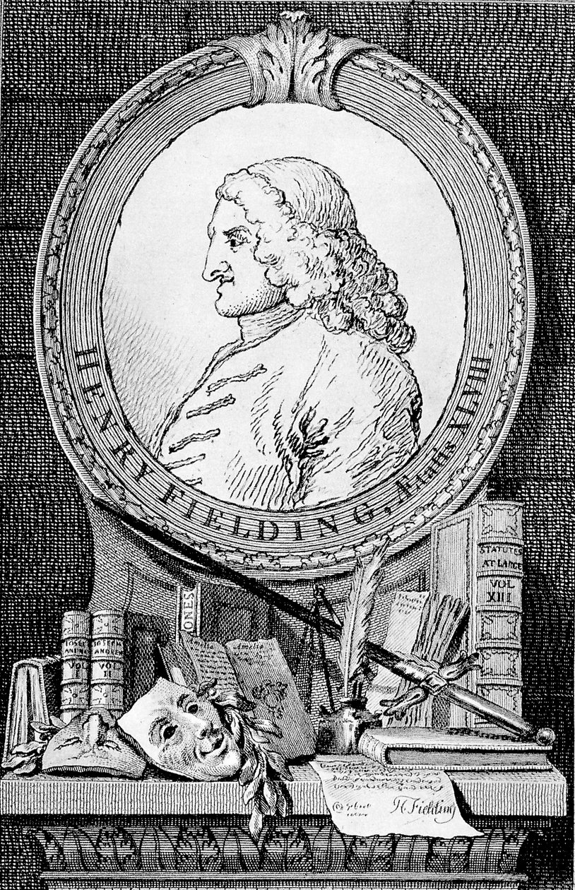Portræt af romanforfatteren og dramatikeren Henry Fielding 1707-1754, 1762. af William Hogarth