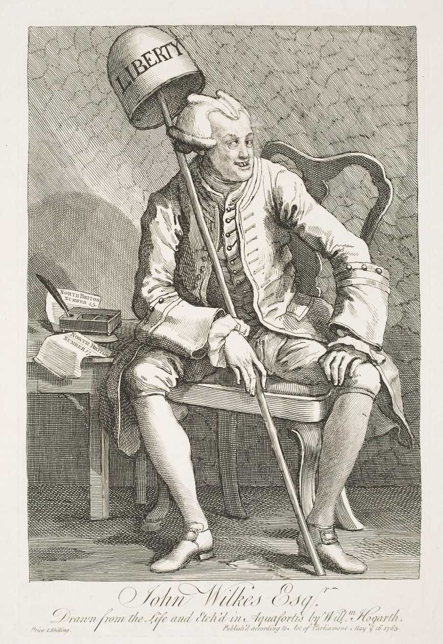 Portræt af John Wilkes, Esquire af William Hogarth