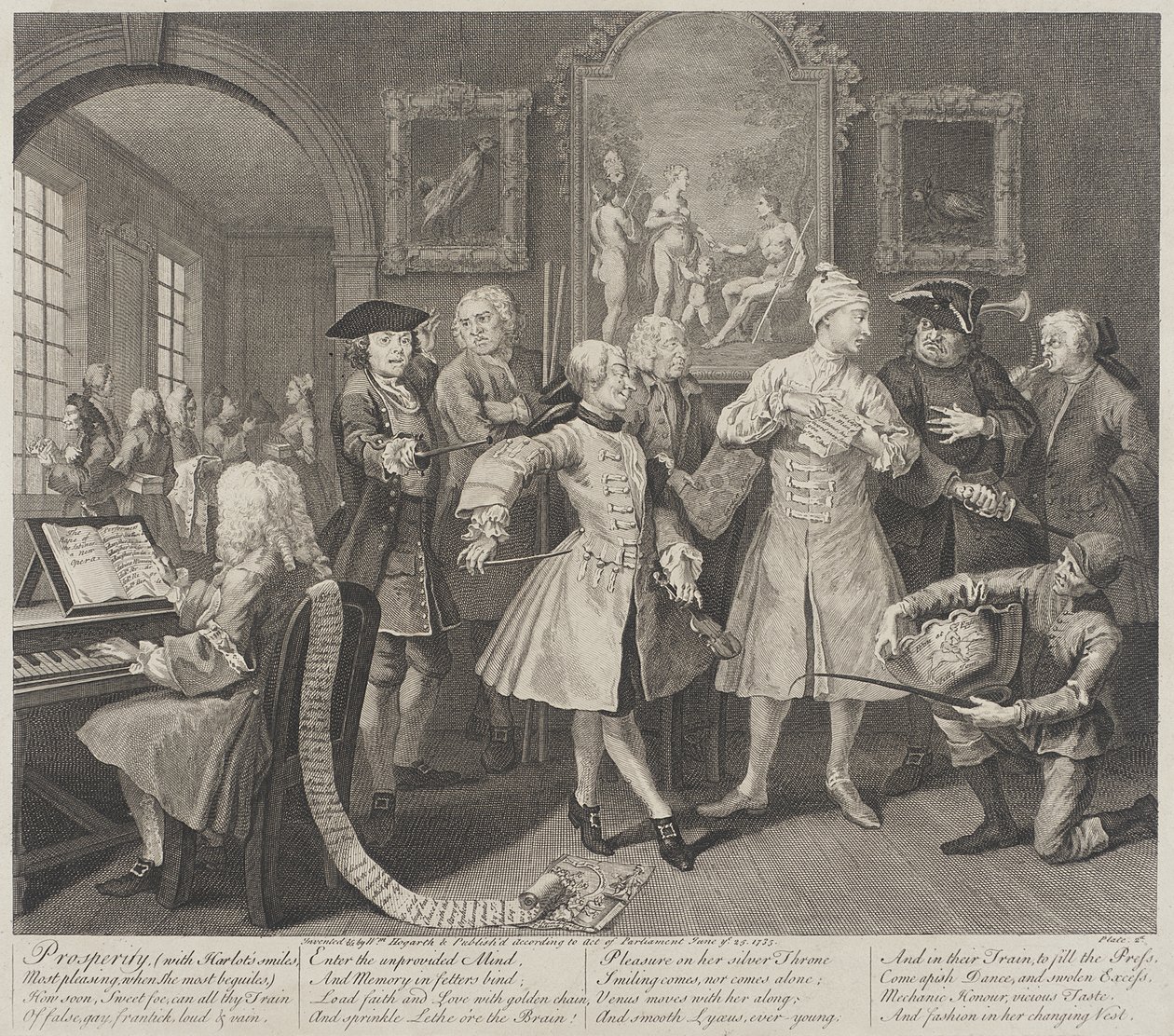 Velstand, med skøges smil af William Hogarth