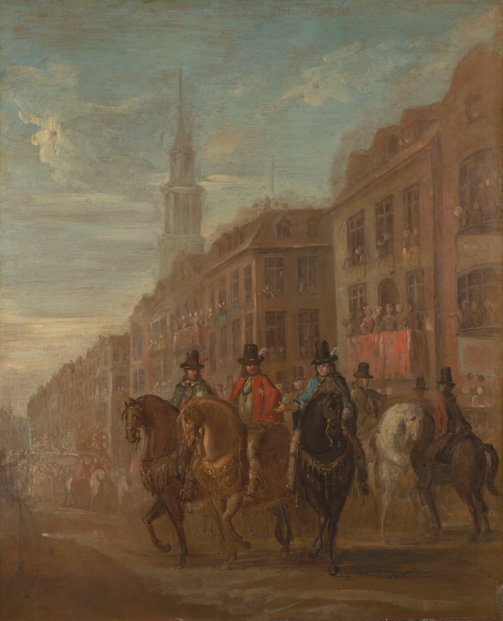 Restaureringsprocession af Charles II ved Cheapside af William Hogarth