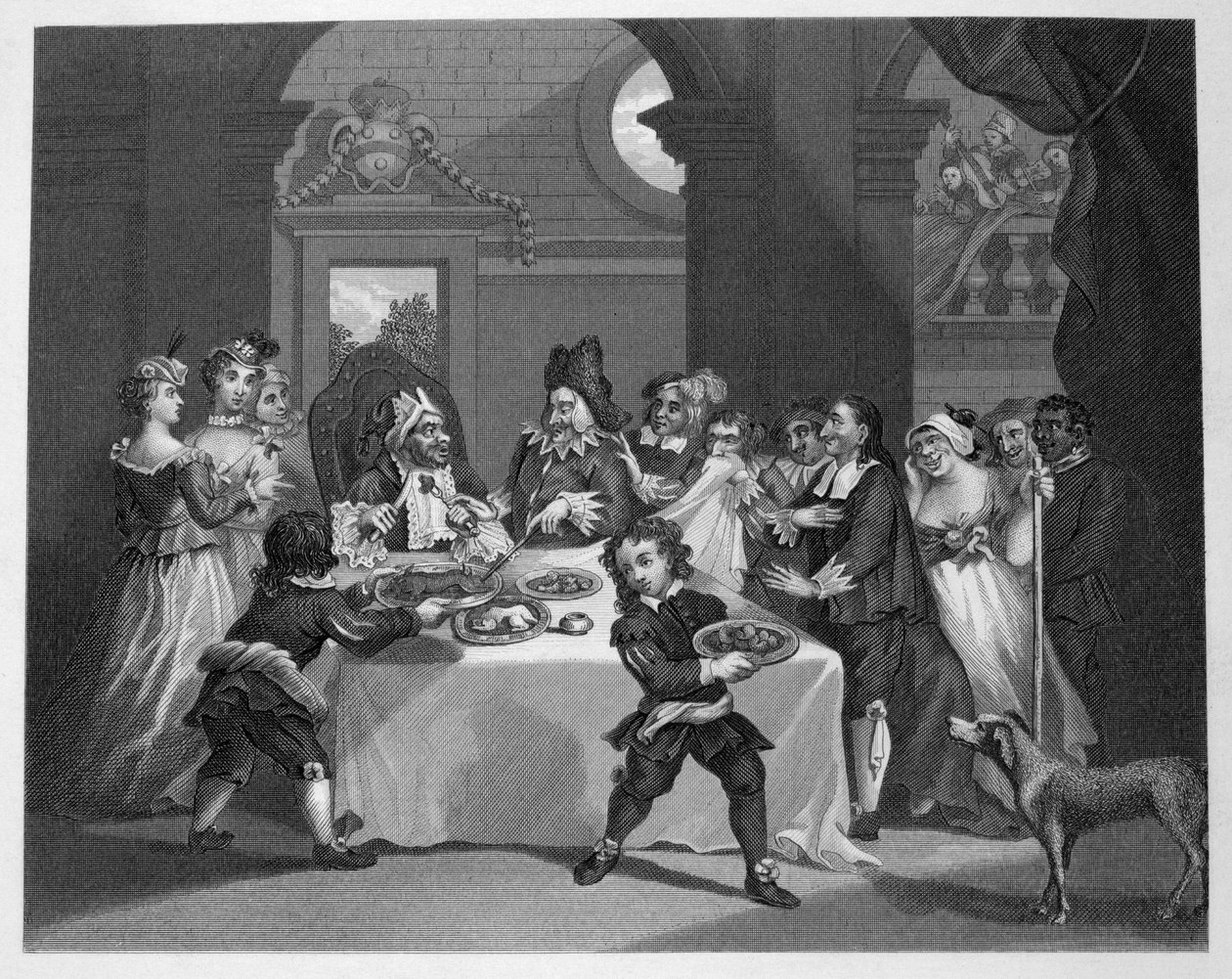 Sancho udsultet af sin læge af William Hogarth