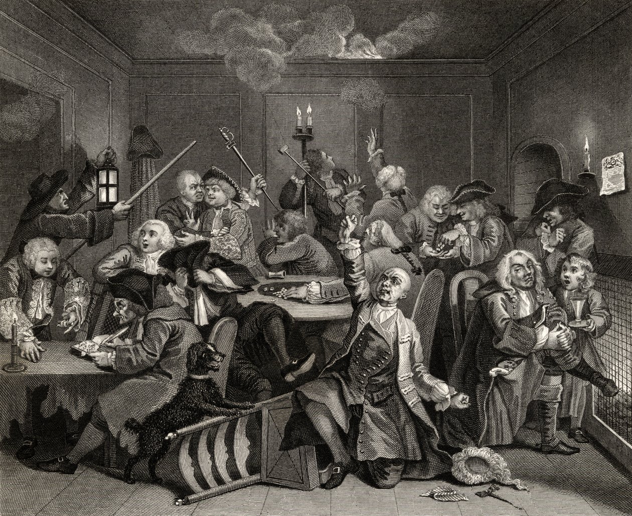 Scene in a Gaming House, plade VI fra 