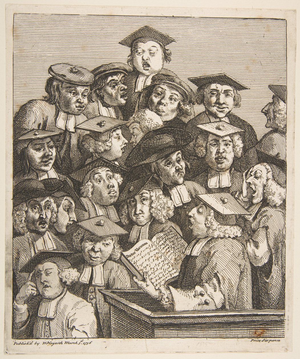 Lærde ved en forelæsning af William Hogarth