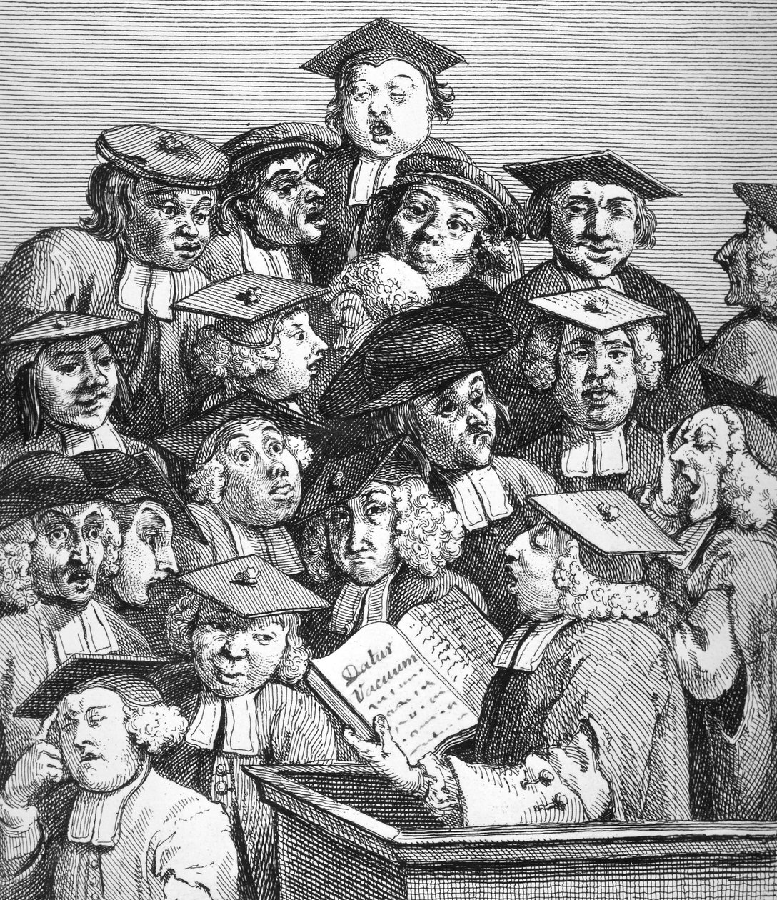Forskere ved et Foredrag, 20de Januar 1736-37 af William Hogarth