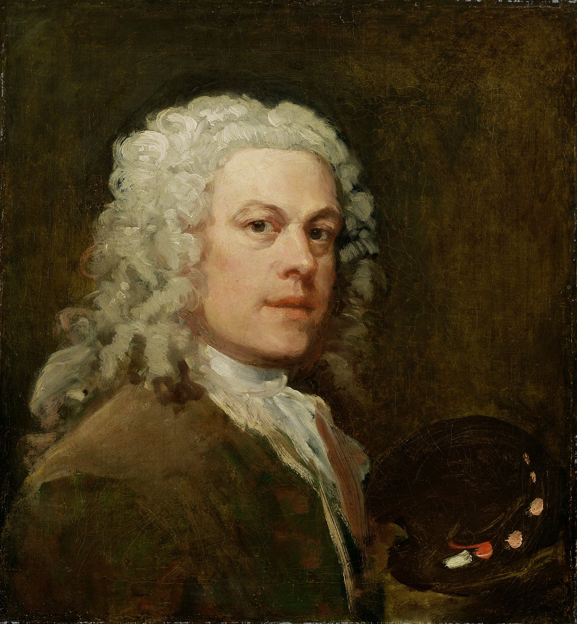Selvportræt, ca. 1735-40 af William Hogarth