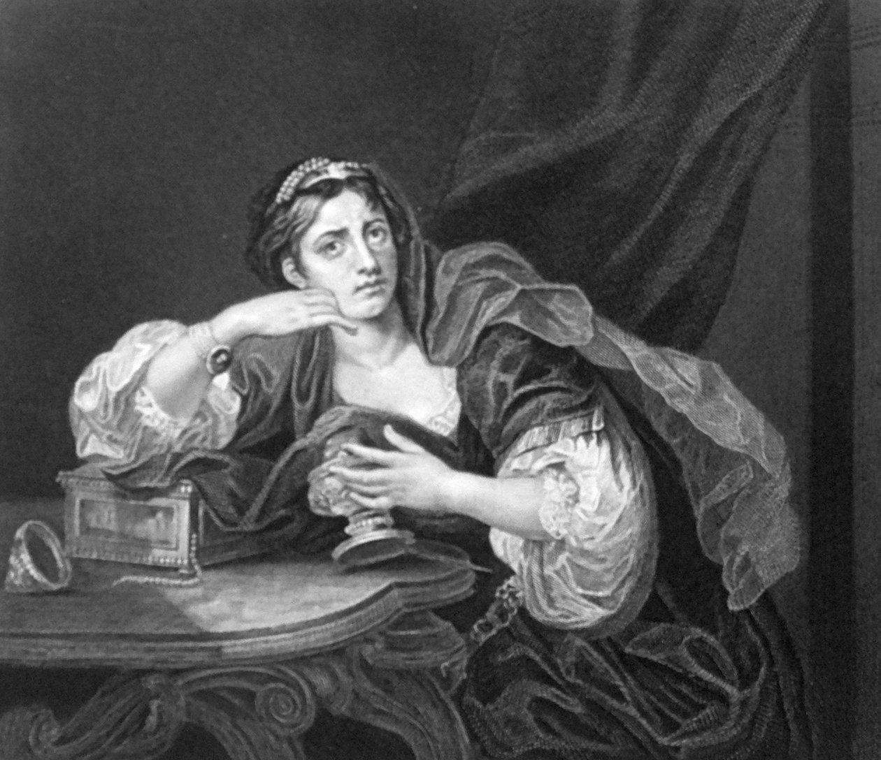 Sigismonda med sin mands hjerte af William Hogarth