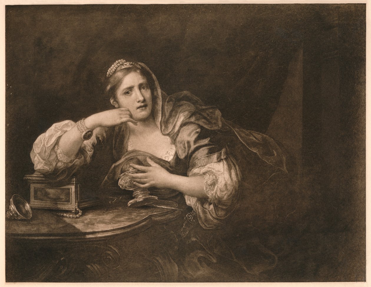 Sigismunda sørger over Guiscardos hjerte, 1759 af William Hogarth